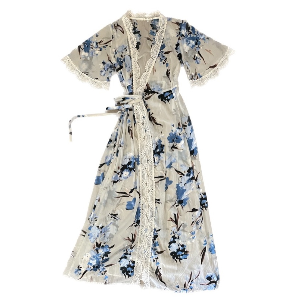 Women's XS Willow and Clay Sheer Robe Dress
